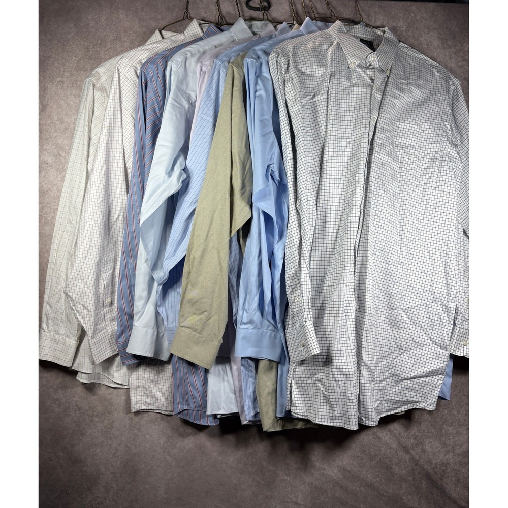 Jos. A. Bank Dress Shirts Lot of 9 Mens 18-37 XXL Multicolor Button Down LS